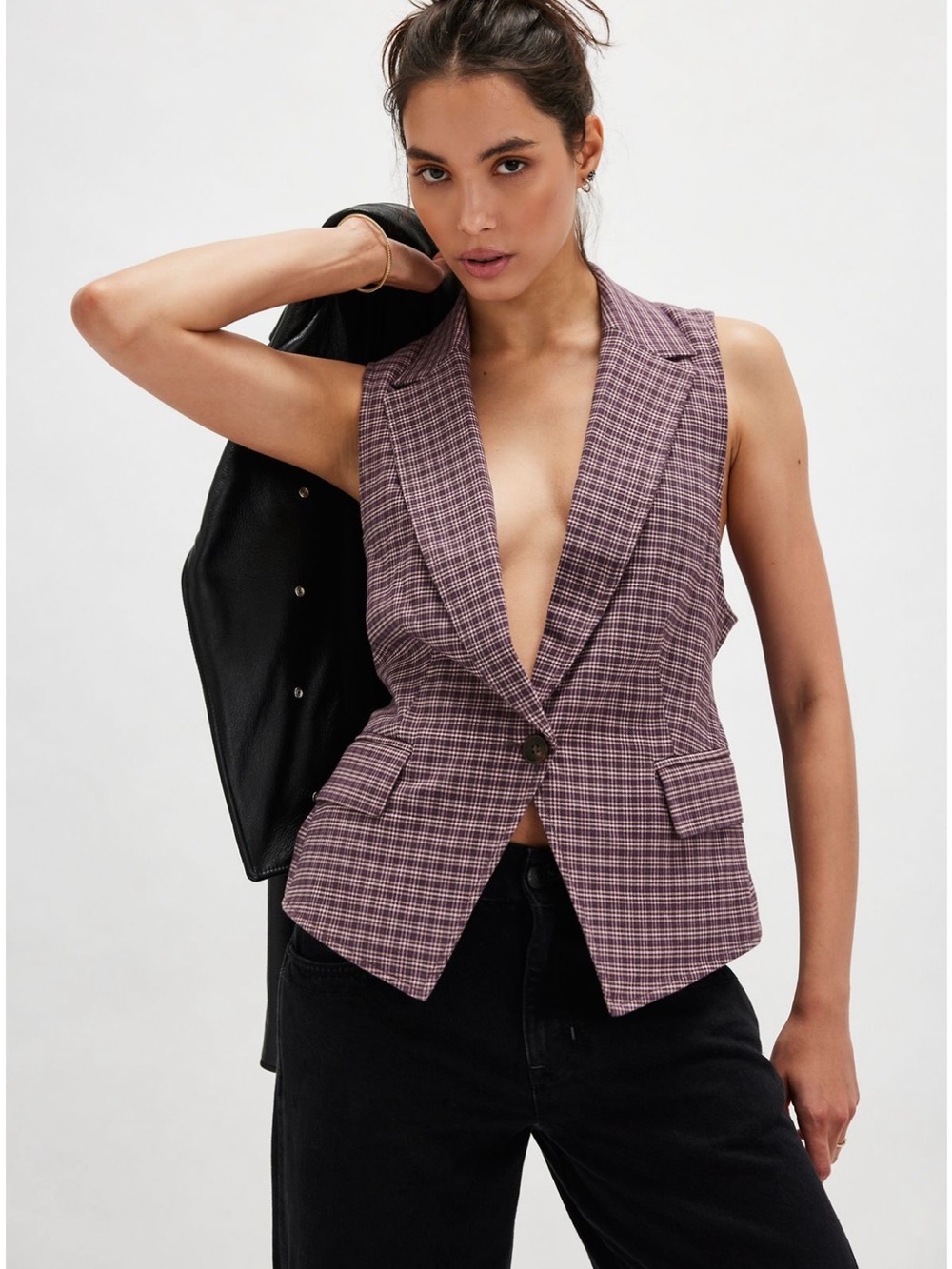 Amber Belted Vest NWT